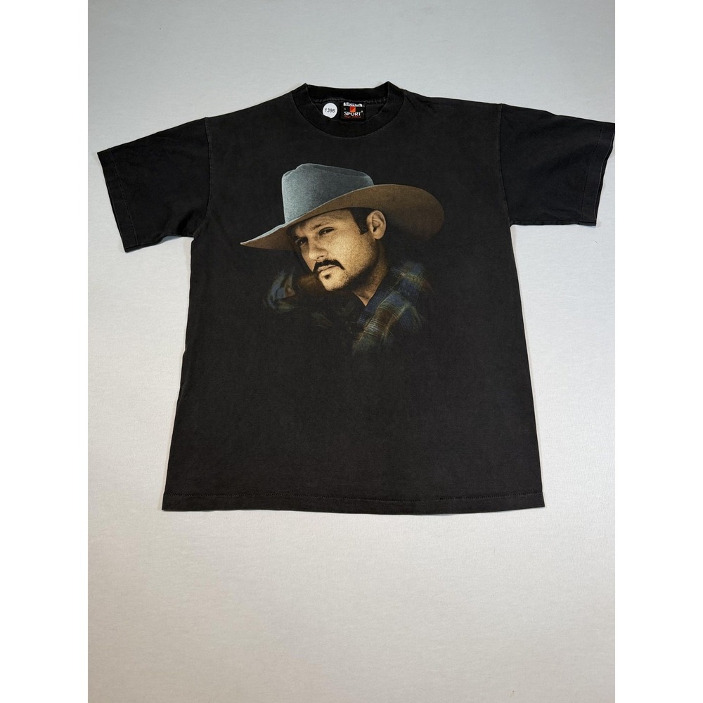 Vintage Signal Sport Shirt Mens Large Black Tim McGraw Country Graphic Tee